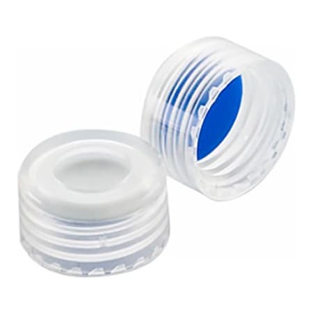 Cp Lab Safety. Wheaton ABC 9mm Open Top Screw Caps, Blue, PTFE /White Silicone Liner, Case of 1000 W225334A-04